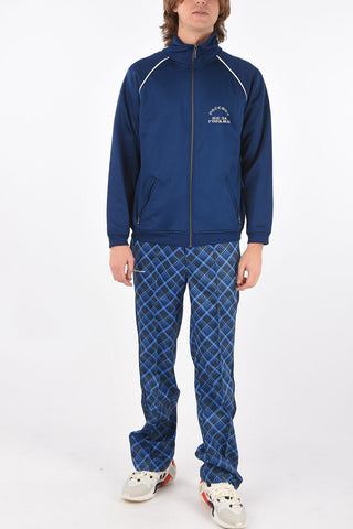 printed sweatshirt with zip closure