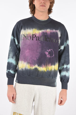 tie dye effect NO PROBLEMO crew-neck sweatshirt