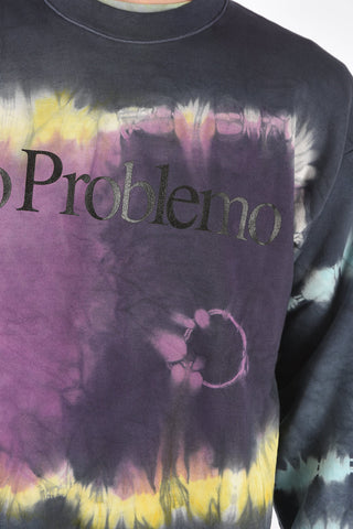tie dye effect NO PROBLEMO crew-neck sweatshirt