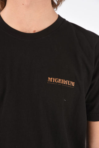 Reclycled cotton crew-neck t-shirt with back print logo