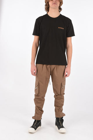 Reclycled cotton crew-neck t-shirt with back print logo