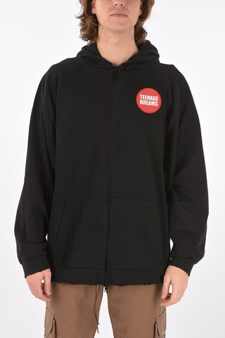 oversized TEENAGE DREAMS sweatshirt with hood and print on the back