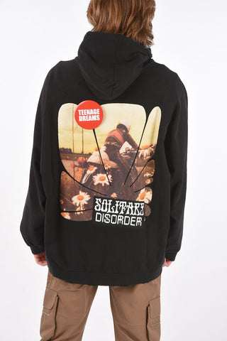 oversized TEENAGE DREAMS sweatshirt with hood and print on the back