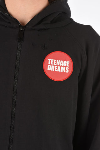 oversized TEENAGE DREAMS sweatshirt with hood and print on the back