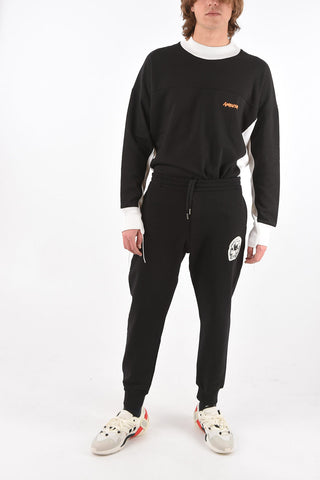 Cotton SKULL Patch Joggers