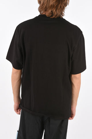 t-shirt girocollo con stampa frontale
