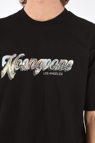 t-shirt girocollo con stampa frontale