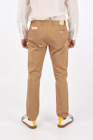 Cotton Mid-rise waist double pleat PENCES trousers