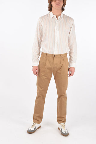 Cotton Mid-rise waist double pleat PENCES trousers