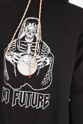 printed NO FUTURE sweatshirt with hood