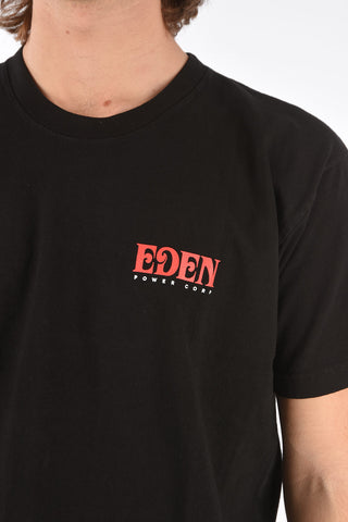 Reclycled cotton crew-neck t-shirt with back print logo