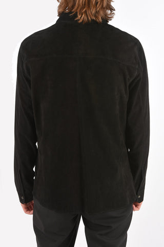 Suede Shirt with Snap Buttons