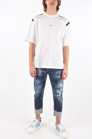 Crewneck T-shirt RELAX FIT with Shoulder Details