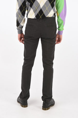 pantaloni chinos in cotone e lino