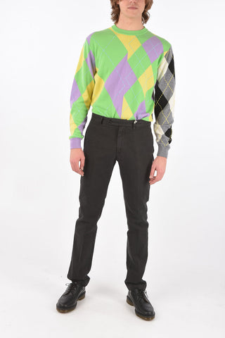 pantaloni chinos in cotone e lino