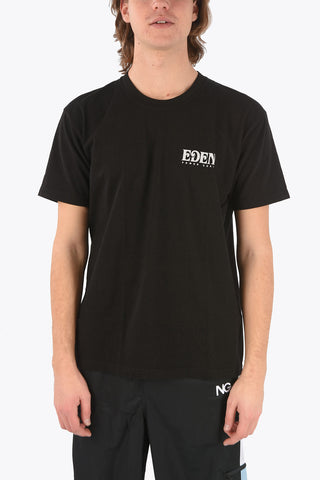 Reclycled cotton crew-neck t-shirt with back print logo
