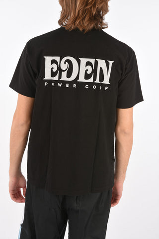 Reclycled cotton crew-neck t-shirt with back print logo