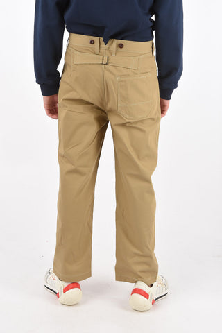 Pantaloni 3 Tasche in Cotone con Martingala