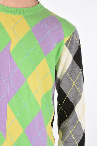 argyle cashmere crew-neck sweater