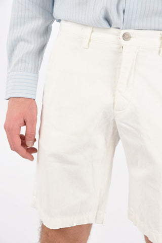 flax blend 4 pockes VELA shorts with belt loop