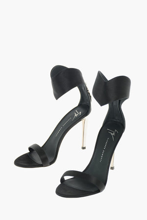Back Zipped Satin Sandals