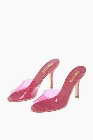 Mules PENELOPE in Pelle Stampata con Fascia in Plastica