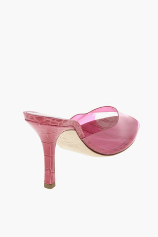 Mules PENELOPE in Pelle Stampata con Fascia in Plastica