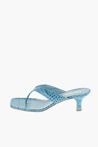 Croco Printed Leather PORTOFINO Thong Mules