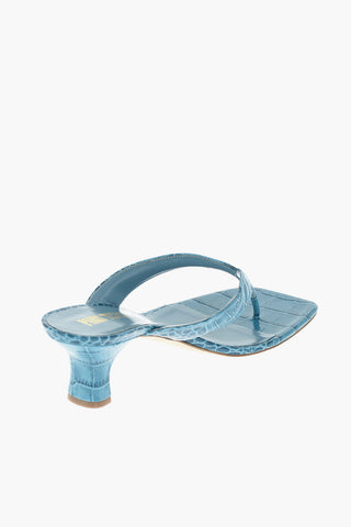 Croco Printed Leather PORTOFINO Thong Mules