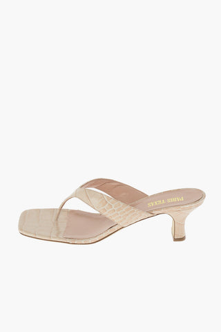 Croco Printed Leather PORTOFINO Thong Mules