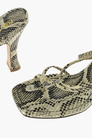 Python Printed MIRTA Leather Sandals