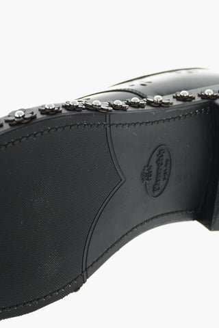 NOIR KEI NINOMIYA Derby Stringate in Pelle Traforata con Borchie
