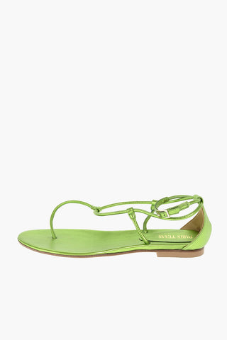 Lamè Leather JACKY Thong Sandals