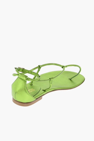 Lamè Leather JACKY Thong Sandals