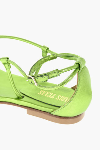 Lamè Leather JACKY Thong Sandals