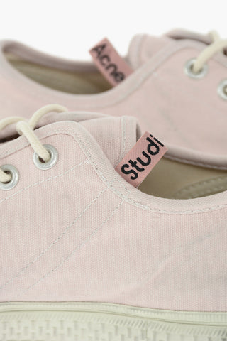 Sneakers in Tela Allacciate Effetto Vissuto