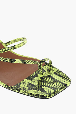 Sandali Gladiator BETTY in Pelle in Stampa di Pitone 6cm