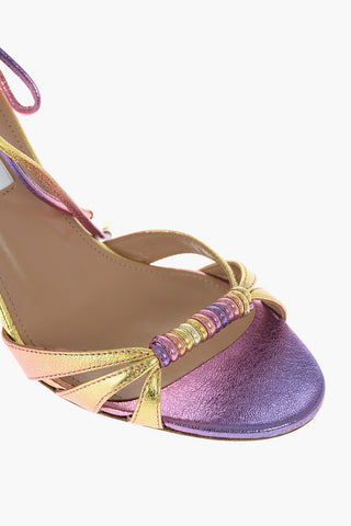 Multicolor SOLE Lamè Leather Sandals