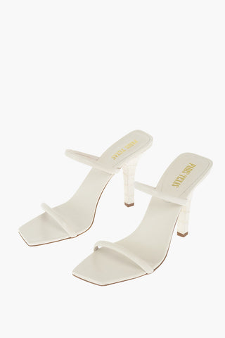 Printed Leather Heel LINDA Mules