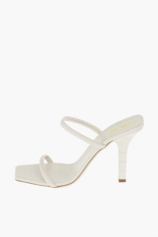 Printed Leather Heel LINDA Mules
