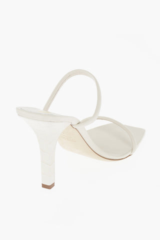 Printed Leather Heel LINDA Mules