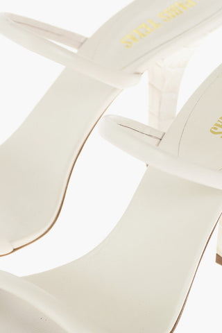 Printed Leather Heel LINDA Mules