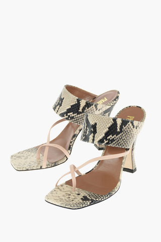 Printed Leather CRISS CROSS Mules