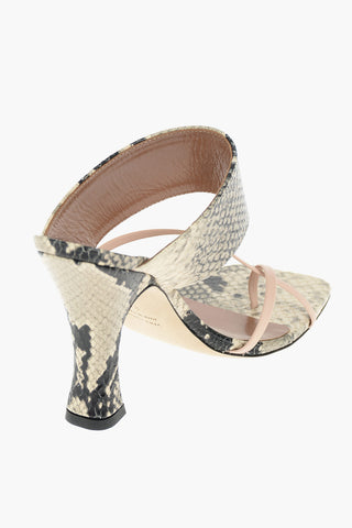 Printed Leather CRISS CROSS Mules