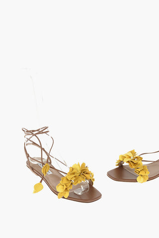 Ankle Laced BOUGAINVILLEA Flat Sandals