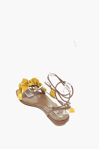 Ankle Laced BOUGAINVILLEA Flat Sandals