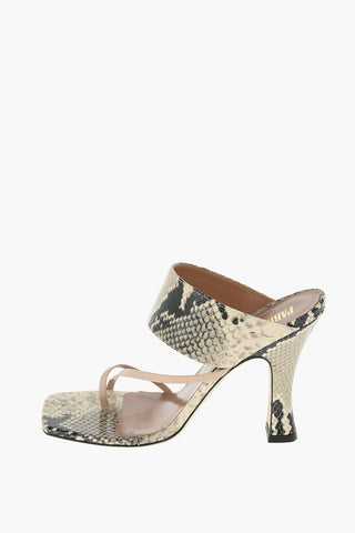 Printed Leather CRISS CROSS Mules