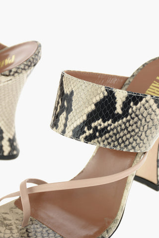 Printed Leather CRISS CROSS Mules