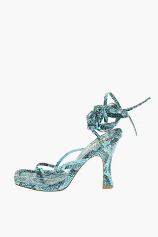 Ankle Lace-up MIRTA Printed Leather Sandals