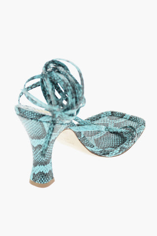 Ankle Lace-up MIRTA Printed Leather Sandals